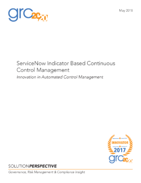 ServiceNow Indicator Based Continuous Control Management 