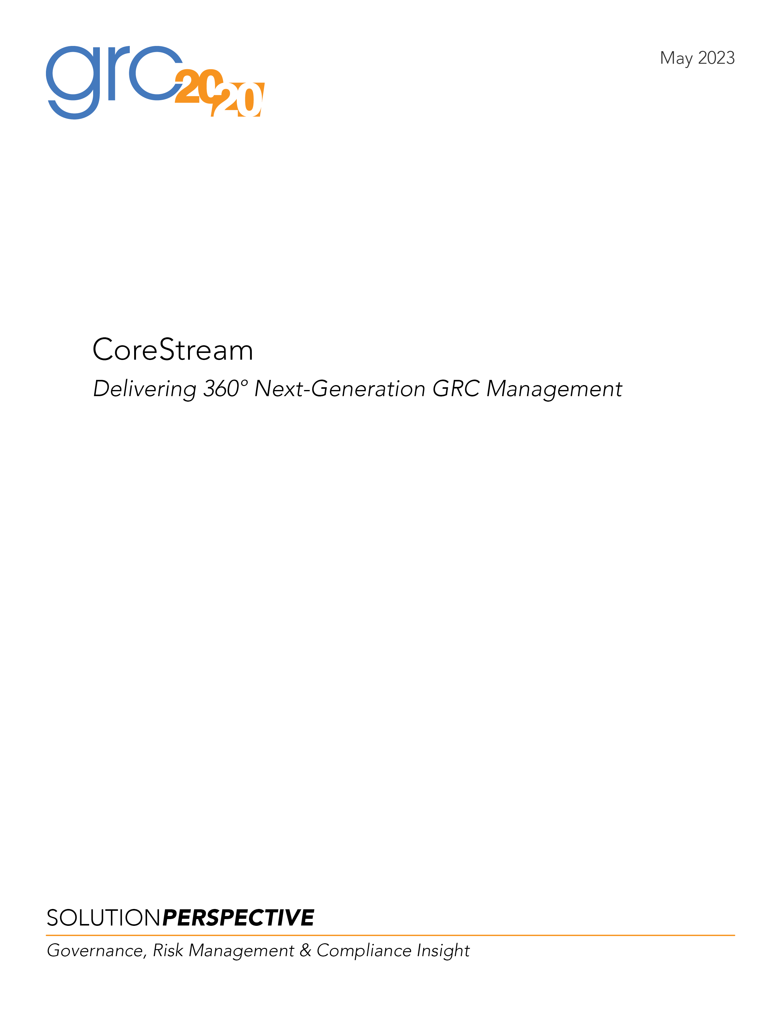 Corestream Grc 20 20 Research Llc
